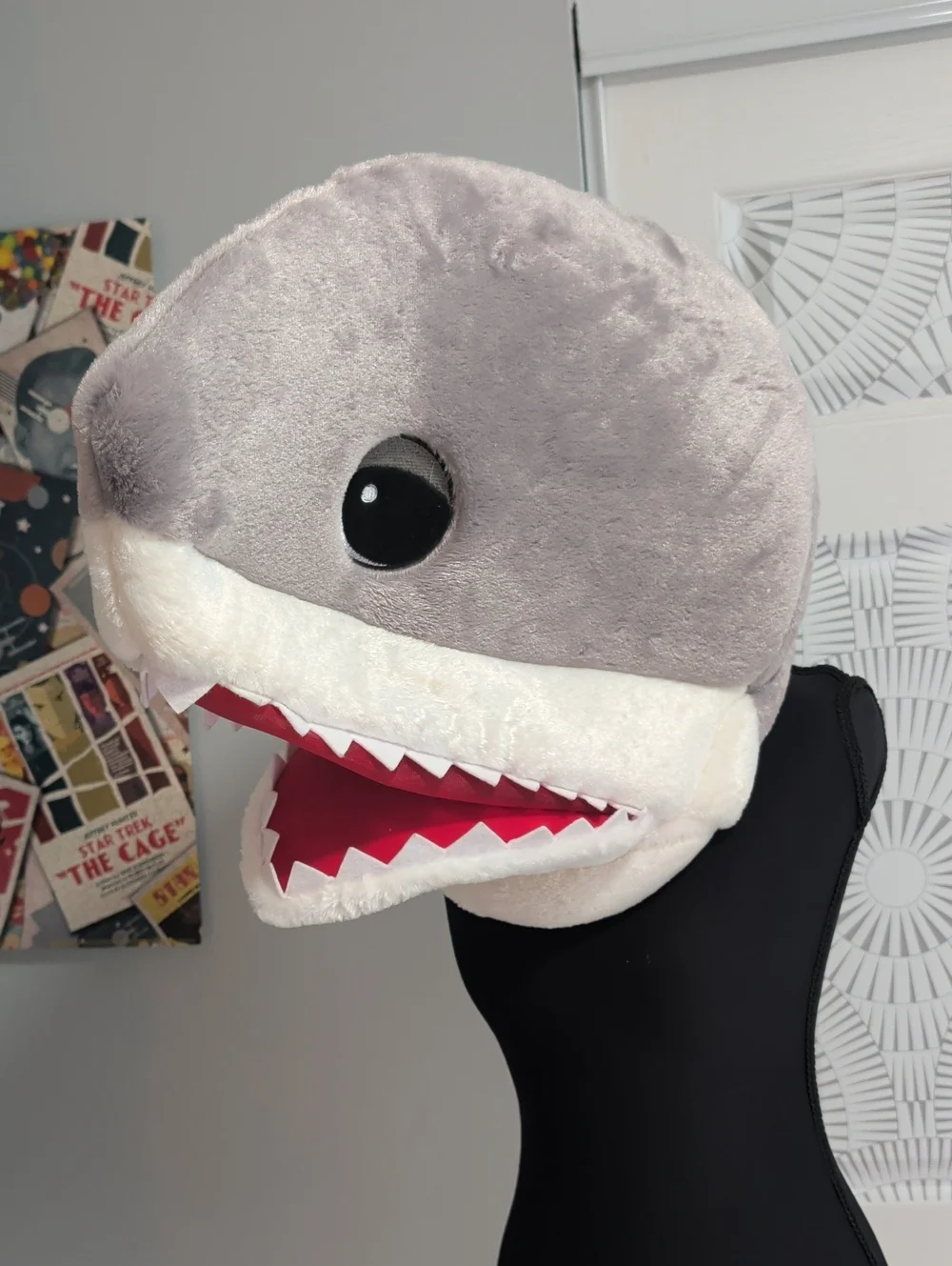 Plush Shark Head Costume Prop